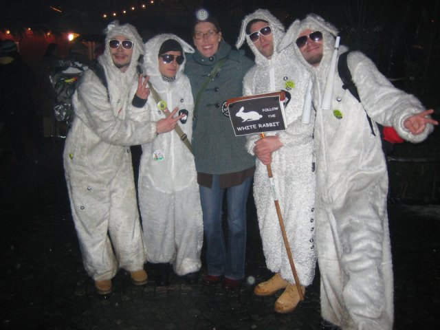 me and white rabbits